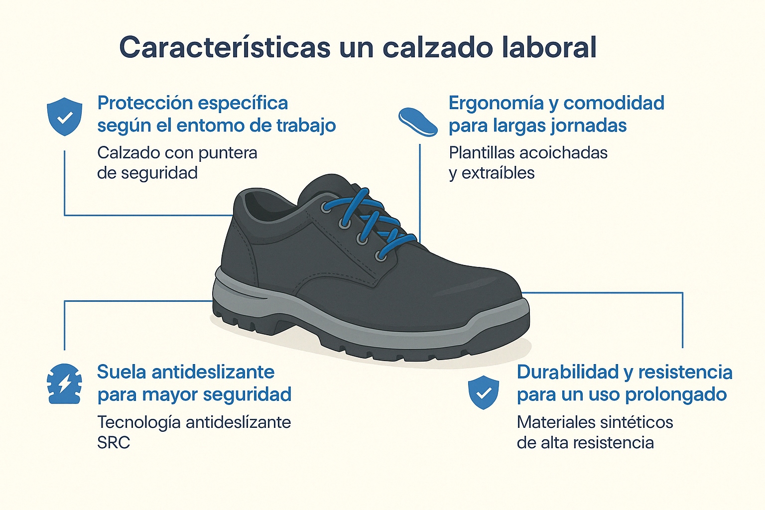 características de un calzado laboral